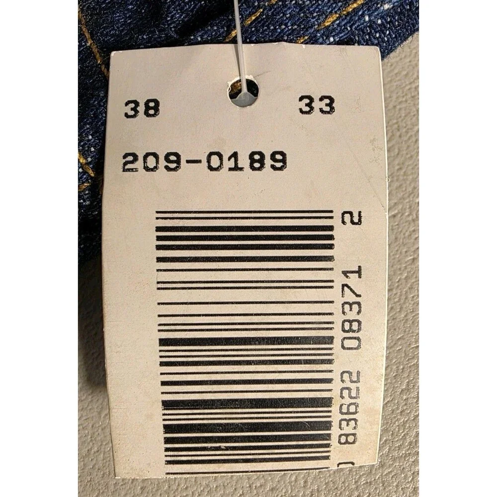 Vintage Lee Jeans Men’s Size 38x33 Dark Indigo Tapered Leg New USA Union Tag